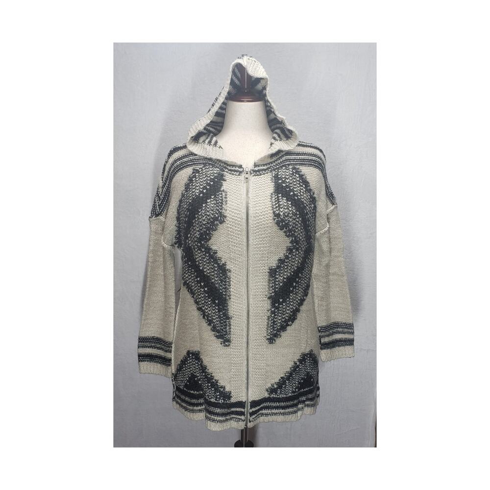 RDI Aztec Fringe Zip Sweater Women SP Hooded Cozycore OS Western Cabinwear